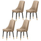 Scandinavian Style Metal Dining Chairs Dining Room Parsons Armless Chair Khaki 4 Piece Set Brass Gold Clearhalo ' kitchen&dining_furn' 'Dining Chairs' 'Dining Tables & Seating' 'dining_chair' 'furn' 'furn_dining_chair' 'Furniture' 'furniture_dining_chair' 'Kitchen & Dining Furniture' 'kitchen' 3836725