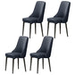 Scandinavian Style Metal Dining Chairs Dining Room Parsons Armless Chair Dark Blue 4 Piece Set Black Clearhalo ' kitchen&dining_furn' 'Dining Chairs' 'Dining Tables & Seating' 'dining_chair' 'furn' 'furn_dining_chair' 'Furniture' 'furniture_dining_chair' 'Kitchen & Dining Furniture' 'kitchen' 3836734