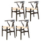 Wood Contemporary Kitchen Side Chair with Color Cushion Wishbone Dining Arm Chair Black White 4 Piece Set Clearhalo ' kitchen&dining_furn' 'Dining Chairs' 'Dining Tables & Seating' 'dining_chair' 'furn' 'furn_dining_chair' 'Furniture' 'furniture_dining_chair' 'Kitchen & Dining Furniture' 'kitchen' 3836747