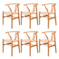 Wood Contemporary Kitchen Side Chair with Color Cushion Wishbone Dining Arm Chair Light Beige 6 Piece Set Clearhalo ' kitchen&dining_furn' 'Dining Chairs' 'Dining Tables & Seating' 'dining_chair' 'furn' 'furn_dining_chair' 'Furniture' 'furniture_dining_chair' 'Kitchen & Dining Furniture' 'kitchen' 3836756