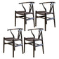 Wood Contemporary Kitchen Side Chair with Color Cushion Wishbone Dining Arm Chair Black 4 Piece Set Clearhalo ' kitchen&dining_furn' 'Dining Chairs' 'Dining Tables & Seating' 'dining_chair' 'furn' 'furn_dining_chair' 'Furniture' 'furniture_dining_chair' 'Kitchen & Dining Furniture' 'kitchen' 3836776