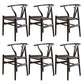 Wood Contemporary Kitchen Side Chair with Color Cushion Wishbone Dining Arm Chair Black 6 Piece Set Clearhalo ' kitchen&dining_furn' 'Dining Chairs' 'Dining Tables & Seating' 'dining_chair' 'furn' 'furn_dining_chair' 'Furniture' 'furniture_dining_chair' 'Kitchen & Dining Furniture' 'kitchen' 3836777