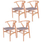 Wood Contemporary Kitchen Side Chair with Color Cushion Wishbone Dining Arm Chair Natural 4 Piece Set Clearhalo ' kitchen&dining_furn' 'Dining Chairs' 'Dining Tables & Seating' 'dining_chair' 'furn' 'furn_dining_chair' 'Furniture' 'furniture_dining_chair' 'Kitchen & Dining Furniture' 'kitchen' 3836779
