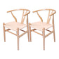 Wood Contemporary Kitchen Side Chair with Color Cushion Wishbone Dining Arm Chair Off-White 2 Piece Set Clearhalo ' kitchen&dining_furn' 'Dining Chairs' 'Dining Tables & Seating' 'dining_chair' 'furn' 'furn_dining_chair' 'Furniture' 'furniture_dining_chair' 'Kitchen & Dining Furniture' 'kitchen' 3836781
