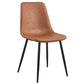 Macaron color Scandinavian Dining room Chair Leather Solid Back Side Chair Clearhalo ' kitchen&dining_furn' 'Dining Chairs' 'Dining Tables & Seating' 'dining_chair' 'Furniture' 'furniture_dining_chair' 'Kitchen & Dining Furniture' 'kitchen' 3836793