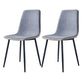 Macaron color Scandinavian Dining room Chair Leather Solid Back Side Chair Blue Set of 2 Clearhalo ' kitchen&dining_furn' 'Dining Chairs' 'Dining Tables & Seating' 'dining_chair' 'Furniture' 'furniture_dining_chair' 'Kitchen & Dining Furniture' 'kitchen' 3836811
