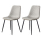 Macaron color Scandinavian Dining room Chair Leather Solid Back Side Chair Light Gray Set of 2 Clearhalo ' kitchen&dining_furn' 'Dining Chairs' 'Dining Tables & Seating' 'dining_chair' 'Furniture' 'furniture_dining_chair' 'Kitchen & Dining Furniture' 'kitchen' 3836826