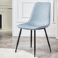 Macaron color Scandinavian Dining room Chair Leather Solid Back Side Chair Light Blue 1 Piece Clearhalo ' kitchen&dining_furn' 'Dining Chairs' 'Dining Tables & Seating' 'dining_chair' 'Furniture' 'furniture_dining_chair' 'Kitchen & Dining Furniture' 'kitchen' 3836831