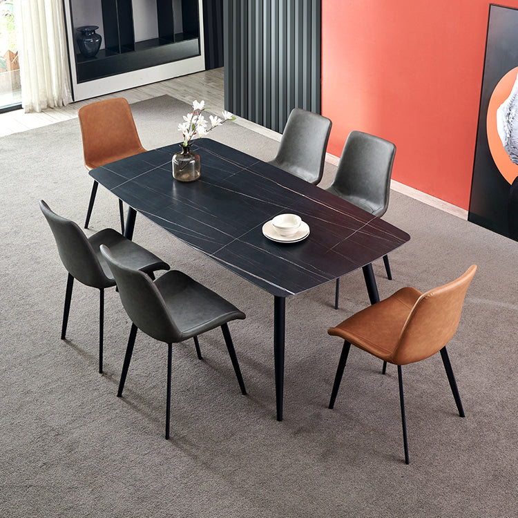 Metal Industrial Dining Room Chair Metallic Finish Solid Back Dining Chair Clearhalo ' kitchen&dining_furn' 'Dining Chairs' 'Dining Tables & Seating' 'dining_chair' 'furn' 'furn_dining_chair' 'Furniture' 'furniture_dining_chair' 'Kitchen & Dining Furniture' 'kitchen' 3836853