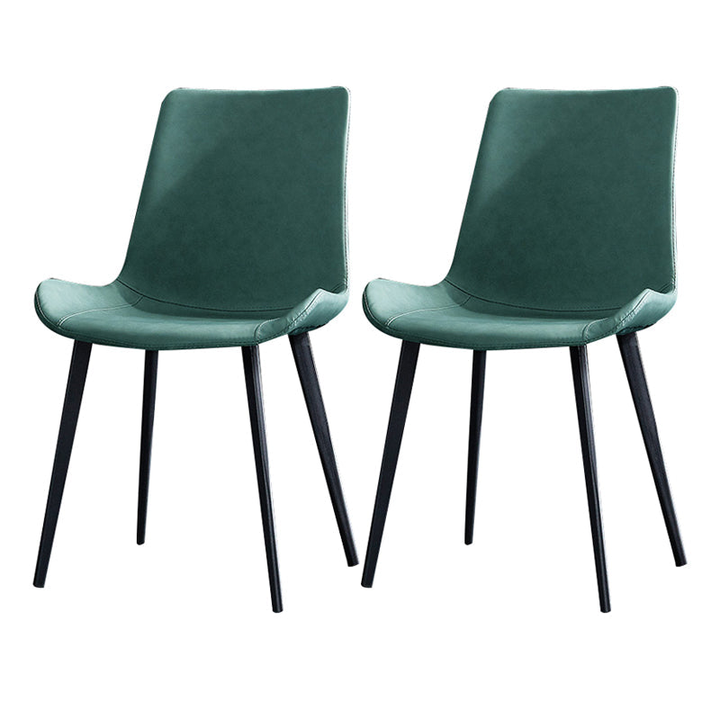 Metal Industrial Dining Room Chair Metallic Finish Solid Back Dining Chair Green 2 Piece Set Clearhalo ' kitchen&dining_furn' 'Dining Chairs' 'Dining Tables & Seating' 'dining_chair' 'furn' 'furn_dining_chair' 'Furniture' 'furniture_dining_chair' 'Kitchen & Dining Furniture' 'kitchen' 3836855