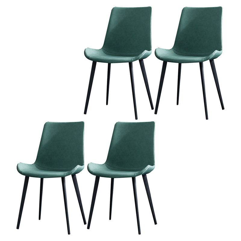 Metal Industrial Dining Room Chair Metallic Finish Solid Back Dining Chair Green 4 Piece Set Clearhalo ' kitchen&dining_furn' 'Dining Chairs' 'Dining Tables & Seating' 'dining_chair' 'furn' 'furn_dining_chair' 'Furniture' 'furniture_dining_chair' 'Kitchen & Dining Furniture' 'kitchen' 3836858