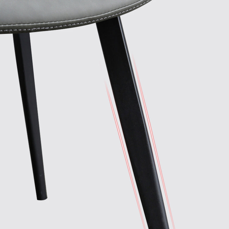 Metal Industrial Dining Room Chair Metallic Finish Solid Back Dining Chair Clearhalo ' kitchen&dining_furn' 'Dining Chairs' 'Dining Tables & Seating' 'dining_chair' 'furn' 'furn_dining_chair' 'Furniture' 'furniture_dining_chair' 'Kitchen & Dining Furniture' 'kitchen' 3836866