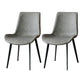 Metal Industrial Dining Room Chair Metallic Finish Solid Back Dining Chair Grey 2 Piece Set Clearhalo ' kitchen&dining_furn' 'Dining Chairs' 'Dining Tables & Seating' 'dining_chair' 'furn' 'furn_dining_chair' 'Furniture' 'furniture_dining_chair' 'Kitchen & Dining Furniture' 'kitchen' 3836874