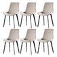 Metal Industrial Dining Room Chair Metallic Finish Solid Back Dining Chair Off-White 6 Piece Set Clearhalo ' kitchen&dining_furn' 'Dining Chairs' 'Dining Tables & Seating' 'dining_chair' 'furn' 'furn_dining_chair' 'Furniture' 'furniture_dining_chair' 'Kitchen & Dining Furniture' 'kitchen' 3836880