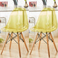 Modern Contemporary Plastic Armless Dining Chairs Solid Dining Chairs Yellow Natural Wood Set of 2 Clearhalo ' kitchen&dining_furn' 'Dining Chairs' 'Dining Tables & Seating' 'dining_chair' 'Furniture' 'furniture_dining_chair' 'Kitchen & Dining Furniture' 'kitchen' 3836901