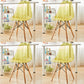 Modern Contemporary Plastic Armless Dining Chairs Solid Dining Chairs Yellow Natural Wood Set of 4 Clearhalo ' kitchen&dining_furn' 'Dining Chairs' 'Dining Tables & Seating' 'dining_chair' 'Furniture' 'furniture_dining_chair' 'Kitchen & Dining Furniture' 'kitchen' 3836904