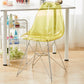 Modern Contemporary Plastic Armless Dining Chairs Solid Dining Chairs Yellow Silver 1 Piece Clearhalo ' kitchen&dining_furn' 'Dining Chairs' 'Dining Tables & Seating' 'dining_chair' 'Furniture' 'furniture_dining_chair' 'Kitchen & Dining Furniture' 'kitchen' 3836906