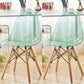 Modern Contemporary Plastic Armless Dining Chairs Solid Dining Chairs Blue Natural Wood Set of 2 Clearhalo ' kitchen&dining_furn' 'Dining Chairs' 'Dining Tables & Seating' 'dining_chair' 'Furniture' 'furniture_dining_chair' 'Kitchen & Dining Furniture' 'kitchen' 3836911