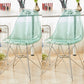 Modern Contemporary Plastic Armless Dining Chairs Solid Dining Chairs Blue Silver Set of 2 Clearhalo ' kitchen&dining_furn' 'Dining Chairs' 'Dining Tables & Seating' 'dining_chair' 'Furniture' 'furniture_dining_chair' 'Kitchen & Dining Furniture' 'kitchen' 3836914
