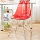 Modern Contemporary Plastic Armless Dining Chairs Solid Dining Chairs Red Silver 1 Piece Clearhalo ' kitchen&dining_furn' 'Dining Chairs' 'Dining Tables & Seating' 'dining_chair' 'Furniture' 'furniture_dining_chair' 'Kitchen & Dining Furniture' 'kitchen' 3836919