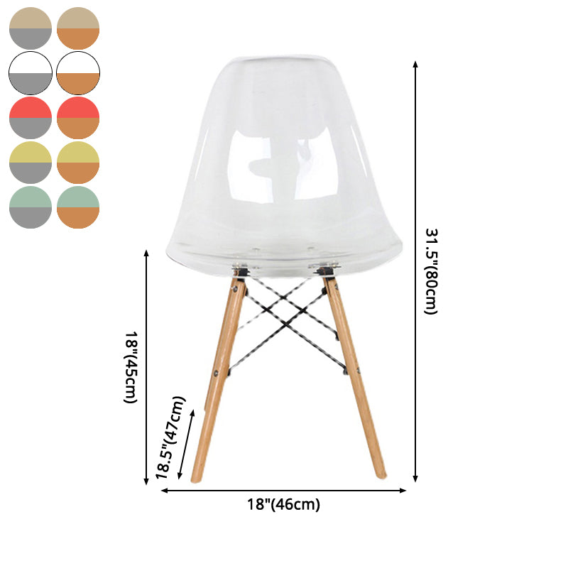 Modern Contemporary Plastic Armless Dining Chairs Solid Dining Chairs Clearhalo ' kitchen&dining_furn' 'Dining Chairs' 'Dining Tables & Seating' 'dining_chair' 'Furniture' 'furniture_dining_chair' 'Kitchen & Dining Furniture' 'kitchen' 3836928