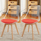 Modern Style Indoor-Outdoor Plastic Side Chair Set Clear Stack Dining Chair Red Set of 2 Clearhalo ' kitchen&dining_furn' 'Dining Chairs' 'Dining Tables & Seating' 'dining_chair' 'Furniture' 'furniture_dining_chair' 'Kitchen & Dining Furniture' 'kitchen' 3836960