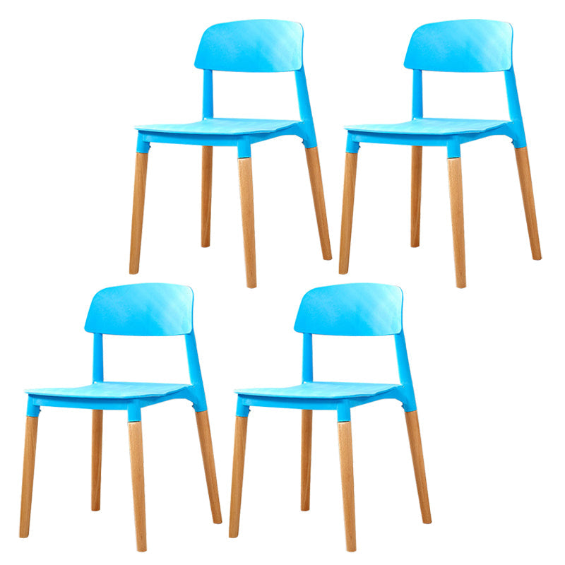 Modern White Opening Back Dining Side Chair Wood Kitchen Dining Side Chair Blue 4 Piece Set Clearhalo ' kitchen&dining_furn' 'Dining Chairs' 'Dining Tables & Seating' 'dining_chair' 'furn' 'furn_dining_chair' 'Furniture' 'furniture_dining_chair' 'Kitchen & Dining Furniture' 'kitchen' 3836977