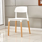 Modern White Opening Back Dining Side Chair Wood Kitchen Dining Side Chair White 1 Piece Clearhalo ' kitchen&dining_furn' 'Dining Chairs' 'Dining Tables & Seating' 'dining_chair' 'furn' 'furn_dining_chair' 'Furniture' 'furniture_dining_chair' 'Kitchen & Dining Furniture' 'kitchen' 3836984