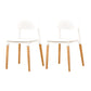 Modern White Opening Back Dining Side Chair Wood Kitchen Dining Side Chair White 2 Piece Set Clearhalo ' kitchen&dining_furn' 'Dining Chairs' 'Dining Tables & Seating' 'dining_chair' 'furn' 'furn_dining_chair' 'Furniture' 'furniture_dining_chair' 'Kitchen & Dining Furniture' 'kitchen' 3836985