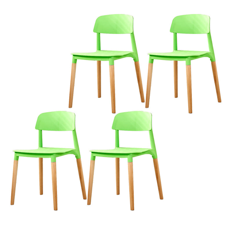 Modern White Opening Back Dining Side Chair Wood Kitchen Dining Side Chair Green 4 Piece Set Clearhalo ' kitchen&dining_furn' 'Dining Chairs' 'Dining Tables & Seating' 'dining_chair' 'furn' 'furn_dining_chair' 'Furniture' 'furniture_dining_chair' 'Kitchen & Dining Furniture' 'kitchen' 3836989