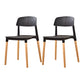 Modern White Opening Back Dining Side Chair Wood Kitchen Dining Side Chair Black 2 Piece Set Clearhalo ' kitchen&dining_furn' 'Dining Chairs' 'Dining Tables & Seating' 'dining_chair' 'furn' 'furn_dining_chair' 'Furniture' 'furniture_dining_chair' 'Kitchen & Dining Furniture' 'kitchen' 3836991