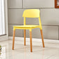 Modern White Opening Back Dining Side Chair Wood Kitchen Dining Side Chair Yellow 1 Piece Clearhalo ' kitchen&dining_furn' 'Dining Chairs' 'Dining Tables & Seating' 'dining_chair' 'furn' 'furn_dining_chair' 'Furniture' 'furniture_dining_chair' 'Kitchen & Dining Furniture' 'kitchen' 3836993