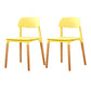 Modern White Opening Back Dining Side Chair Wood Kitchen Dining Side Chair Yellow 2 Piece Set Clearhalo ' kitchen&dining_furn' 'Dining Chairs' 'Dining Tables & Seating' 'dining_chair' 'furn' 'furn_dining_chair' 'Furniture' 'furniture_dining_chair' 'Kitchen & Dining Furniture' 'kitchen' 3836994