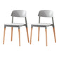 Modern White Opening Back Dining Side Chair Wood Kitchen Dining Side Chair Light Gray 2 Piece Set Clearhalo ' kitchen&dining_furn' 'Dining Chairs' 'Dining Tables & Seating' 'dining_chair' 'furn' 'furn_dining_chair' 'Furniture' 'furniture_dining_chair' 'Kitchen & Dining Furniture' 'kitchen' 3836996