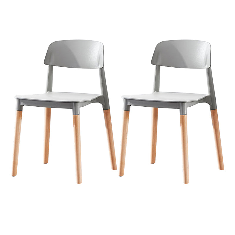 Modern White Opening Back Dining Side Chair Wood Kitchen Dining Side Chair Light Gray 2 Piece Set Clearhalo ' kitchen&dining_furn' 'Dining Chairs' 'Dining Tables & Seating' 'dining_chair' 'furn' 'furn_dining_chair' 'Furniture' 'furniture_dining_chair' 'Kitchen & Dining Furniture' 'kitchen' 3836996