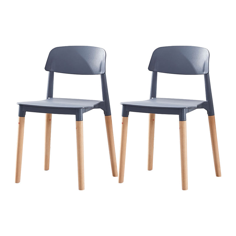 Modern White Opening Back Dining Side Chair Wood Kitchen Dining Side Chair Dark Gray 2 Piece Set Clearhalo ' kitchen&dining_furn' 'Dining Chairs' 'Dining Tables & Seating' 'dining_chair' 'furn' 'furn_dining_chair' 'Furniture' 'furniture_dining_chair' 'Kitchen & Dining Furniture' 'kitchen' 3837000