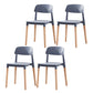 Modern White Opening Back Dining Side Chair Wood Kitchen Dining Side Chair Dark Gray 4 Piece Set Clearhalo ' kitchen&dining_furn' 'Dining Chairs' 'Dining Tables & Seating' 'dining_chair' 'furn' 'furn_dining_chair' 'Furniture' 'furniture_dining_chair' 'Kitchen & Dining Furniture' 'kitchen' 3837001