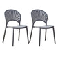 Plastic Modern Style Indoor-Outdoor Chair Open Back Dining Side Chairs Grey 2 Piece Set Clearhalo ' kitchen&dining_furn' 'Dining Chairs' 'Dining Tables & Seating' 'dining_chair' 'furn' 'furn_dining_chair' 'Furniture' 'furniture_dining_chair' 'Kitchen & Dining Furniture' 'kitchen' 3837010