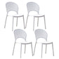 Plastic Modern Style Indoor-Outdoor Chair Open Back Dining Side Chairs White 4 Piece Set Clearhalo ' kitchen&dining_furn' 'Dining Chairs' 'Dining Tables & Seating' 'dining_chair' 'furn' 'furn_dining_chair' 'Furniture' 'furniture_dining_chair' 'Kitchen & Dining Furniture' 'kitchen' 3837030