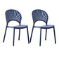 Plastic Modern Style Indoor-Outdoor Chair Open Back Dining Side Chairs Gray-Blue 2 Piece Set Clearhalo ' kitchen&dining_furn' 'Dining Chairs' 'Dining Tables & Seating' 'dining_chair' 'furn' 'furn_dining_chair' 'Furniture' 'furniture_dining_chair' 'Kitchen & Dining Furniture' 'kitchen' 3837032