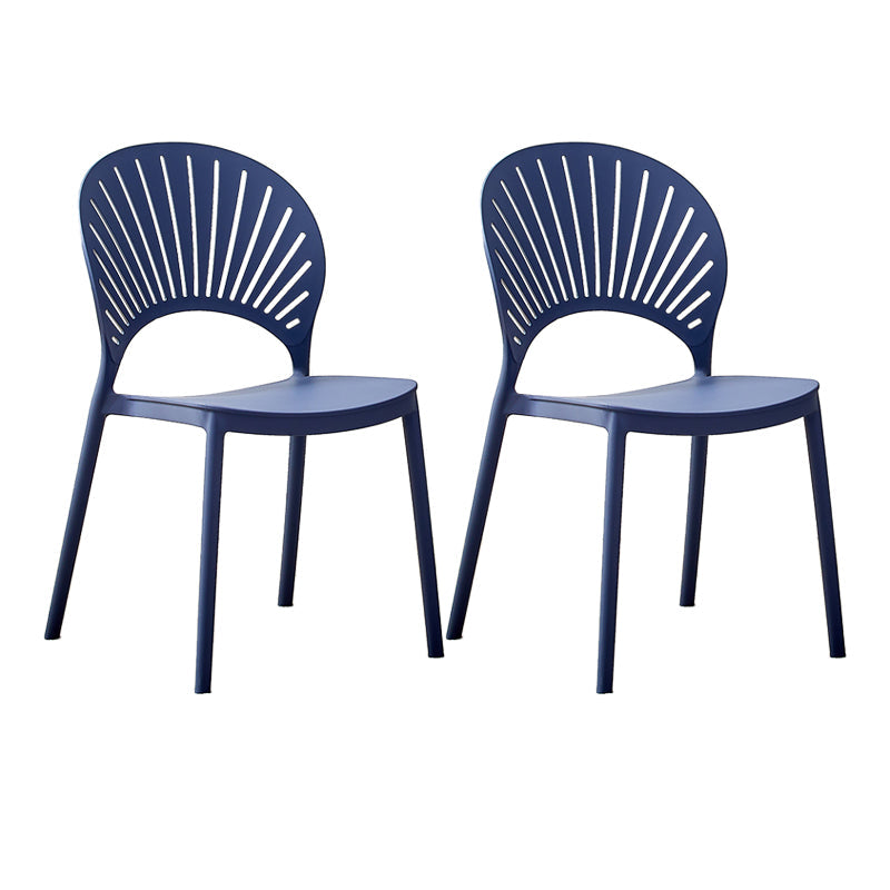 Plastic Modern Style Indoor-Outdoor Chair Open Back Dining Side Chairs Gray-Blue 2 Piece Set Clearhalo ' kitchen&dining_furn' 'Dining Chairs' 'Dining Tables & Seating' 'dining_chair' 'furn' 'furn_dining_chair' 'Furniture' 'furniture_dining_chair' 'Kitchen & Dining Furniture' 'kitchen' 3837032