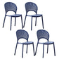 Plastic Modern Style Indoor-Outdoor Chair Open Back Dining Side Chairs Gray-Blue 4 Piece Set Clearhalo ' kitchen&dining_furn' 'Dining Chairs' 'Dining Tables & Seating' 'dining_chair' 'furn' 'furn_dining_chair' 'Furniture' 'furniture_dining_chair' 'Kitchen & Dining Furniture' 'kitchen' 3837033