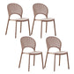 Plastic Modern Style Indoor-Outdoor Chair Open Back Dining Side Chairs Camel 4 Piece Set Clearhalo ' kitchen&dining_furn' 'Dining Chairs' 'Dining Tables & Seating' 'dining_chair' 'furn' 'furn_dining_chair' 'Furniture' 'furniture_dining_chair' 'Kitchen & Dining Furniture' 'kitchen' 3837042