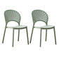 Plastic Modern Style Indoor-Outdoor Chair Open Back Dining Side Chairs Green 2 Piece Set Clearhalo ' kitchen&dining_furn' 'Dining Chairs' 'Dining Tables & Seating' 'dining_chair' 'furn' 'furn_dining_chair' 'Furniture' 'furniture_dining_chair' 'Kitchen & Dining Furniture' 'kitchen' 3837044