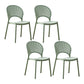 Plastic Modern Style Indoor-Outdoor Chair Open Back Dining Side Chairs Green 4 Piece Set Clearhalo ' kitchen&dining_furn' 'Dining Chairs' 'Dining Tables & Seating' 'dining_chair' 'furn' 'furn_dining_chair' 'Furniture' 'furniture_dining_chair' 'Kitchen & Dining Furniture' 'kitchen' 3837045