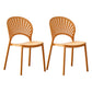 Plastic Modern Style Indoor-Outdoor Chair Open Back Dining Side Chairs Orange 2 Piece Set Clearhalo ' kitchen&dining_furn' 'Dining Chairs' 'Dining Tables & Seating' 'dining_chair' 'furn' 'furn_dining_chair' 'Furniture' 'furniture_dining_chair' 'Kitchen & Dining Furniture' 'kitchen' 3837047