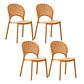 Plastic Modern Style Indoor-Outdoor Chair Open Back Dining Side Chairs Orange 4 Piece Set Clearhalo ' kitchen&dining_furn' 'Dining Chairs' 'Dining Tables & Seating' 'dining_chair' 'furn' 'furn_dining_chair' 'Furniture' 'furniture_dining_chair' 'Kitchen & Dining Furniture' 'kitchen' 3837048