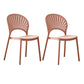 Plastic Modern Style Indoor-Outdoor Chair Open Back Dining Side Chairs Pink 2 Piece Set Clearhalo ' kitchen&dining_furn' 'Dining Chairs' 'Dining Tables & Seating' 'dining_chair' 'furn' 'furn_dining_chair' 'Furniture' 'furniture_dining_chair' 'Kitchen & Dining Furniture' 'kitchen' 3837053