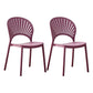 Plastic Modern Style Indoor-Outdoor Chair Open Back Dining Side Chairs Purple 2 Piece Set Clearhalo ' kitchen&dining_furn' 'Dining Chairs' 'Dining Tables & Seating' 'dining_chair' 'furn' 'furn_dining_chair' 'Furniture' 'furniture_dining_chair' 'Kitchen & Dining Furniture' 'kitchen' 3837056