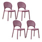 Plastic Modern Style Indoor-Outdoor Chair Open Back Dining Side Chairs Purple 4 Piece Set Clearhalo ' kitchen&dining_furn' 'Dining Chairs' 'Dining Tables & Seating' 'dining_chair' 'furn' 'furn_dining_chair' 'Furniture' 'furniture_dining_chair' 'Kitchen & Dining Furniture' 'kitchen' 3837057